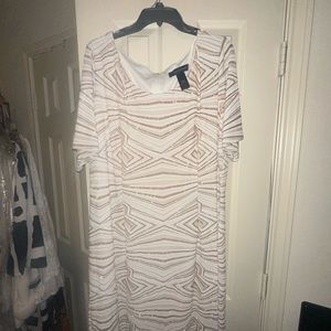 Cute Gold/cream/white dress